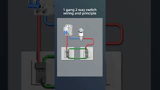 electrician switch 1 gang 2 way switch wiring and principle [upl. by Wylie816]