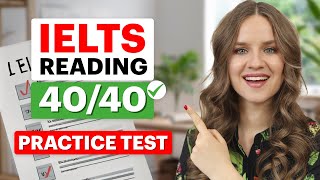 IELTS Reading Practice Test with Answers Question Types  Strategies  Get 4040 on IELTS READING [upl. by Bacchus123]