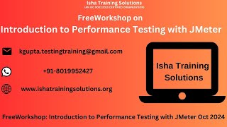 Free Workshop Introduction to Performance Testing with JMeter On 6th Oct 2024 [upl. by Laughton]