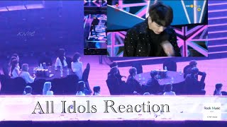 All Idols Reaction to BTS SMA 2019 Fake Love  VCR  IDOL  DAESANG  Encore Stage [upl. by Uhthna543]