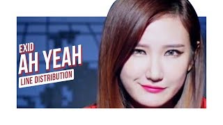 LIVE Ver EXID  Ah Yeah Line Distribution [upl. by Oiratnom]