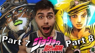 First Time REACTING to JOJOs BIZZARE ADVENTURE OPENINGS Part 7 and 8  Anime OP REACTIONREVIEW [upl. by Amatruda]