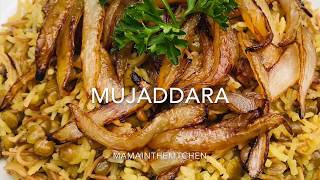 Simple Mujaddara Recipe lentils and rice with caramelized onions [upl. by Trela]