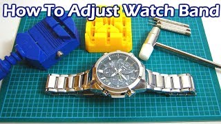 How To Adjust Resize Your Watch Band By Removing Links [upl. by Annel858]