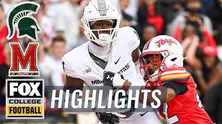 Michigan State Spartans vs Maryland Terrapins Highlights  FOX College Football [upl. by Akamahs]