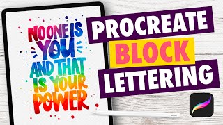 Block Lettering in Procreate made easy A step by step tutorial ✨ [upl. by Emina764]