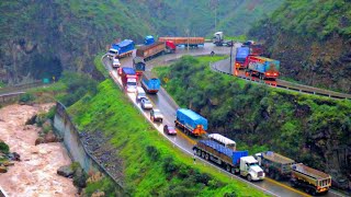 Rutas peligrosas  Lluvias y derrumbes  Carretera central  Buses del perú 2023 [upl. by Illyes]