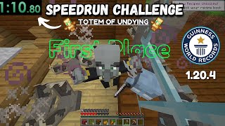 Minecraft Totem Speedrun  111 in 1204 [upl. by Larred]