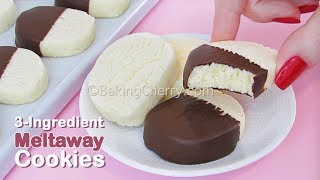 3INGREDIENT CONDENSED MILK MELTAWAY COOKIES EggFree GlutenFree  Easy Recipe  Baking Cherry [upl. by Kenyon636]