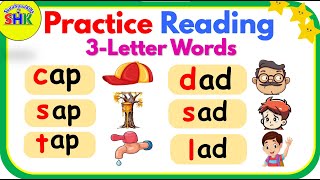 Learn to read 3 letter word  English Reading Practice CVC Phonics  Compilation suuuhuuukids [upl. by Holcman45]