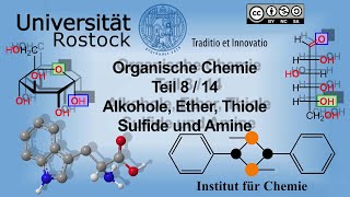 Einführung in die Organische Chemie Teil 8 Alkohole Ether Thiole Sulfide und Amine [upl. by Ogeid]