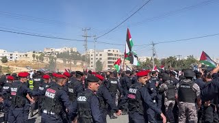 Jordan disperses proPalestinian protesters [upl. by Ashok]