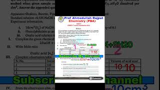 Chemistry 1st Year PBA Answer key FBISE 2024 Chemistry MCQ PBA HSSC I solved Practical Based Assesme [upl. by Voltmer50]