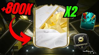 ME SALE 800K EN 2 ICONOS ASEGURADOS UNA PARTY BAG Y RECOMPENSAS RIVALS  FC 25 [upl. by Ardnalac767]