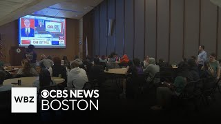 Framingham State University students anxiously watch election results [upl. by Elia]