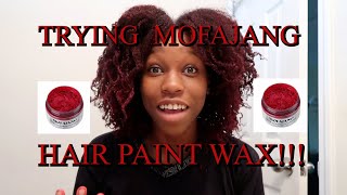 MOFAJANG HAIR COLOR WAX  DYING MY NATURAL HAIR RED [upl. by Olleina]