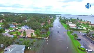 Looking down over a flooded Daytona Beach [upl. by Uzzi787]