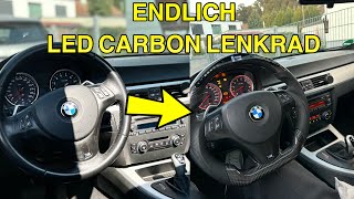 LED Carbon Lenkrad Performance Lenkrad BMW E90 Fake M3  OLISTATIC [upl. by Nylynnej408]