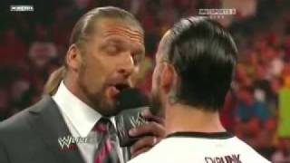 CM Punk owns Triple H  WWE Raw 8111 Pipebomb [upl. by Najar]