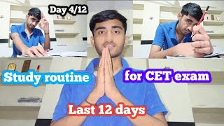 CET 12th level exam preparation vlog  Day 412 for CET exam  cet exam study vlog 📚  cet2024 exam [upl. by Araem]