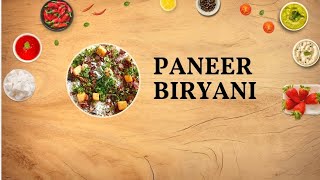 Paneer Biryani recipe restaurant style [upl. by Hcib]