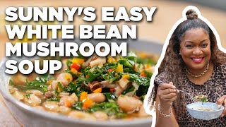 Sunny Andersons Easy White Bean and Mushroom Soup  The Kitchen  Food Network [upl. by Annohs]