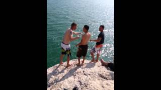 Cliff jumping at stillhouse hollow lake [upl. by Eremehc]