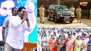 YSRCP Cadre Meeting Highlights  CM YS Jagan Visuals  Minister Roja SakshiTVLIVE [upl. by Jos]