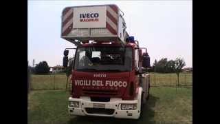 Vigili del Fuoco Udine Tributo Autoscale Iveco Magirus 150 E 28N e 150 E 28 [upl. by Yaner]