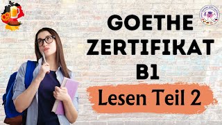 Goethe Zertifikat B1 Lesen Test Paper  Start Deutsch Zertifikat B1  Goethe Exam 2024 [upl. by Anaiuq]