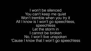 Naomi Scott Speechless Lyrics [upl. by Girhiny]