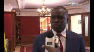 RTG  Le président Ali BONGO reçoit le ministre congolais Anatole Collinet MAKOSSO [upl. by Oz]