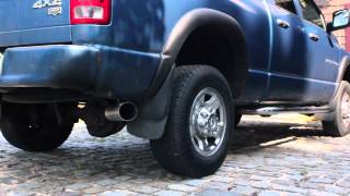 2003 Dodge Ram 2500 59L Cummins MBRP 4quot Turbo Back Exhaust wMuffler Delete [upl. by Kelton]