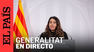 DIRECTO  Rueda de prensa tras el Consell del Govern catalán  EL PAÍS [upl. by Ellata]