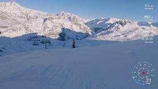 4K GoPro Tignes le Lac  piste noire glacée [upl. by Imim]