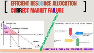 Government Policies to Achieve Efficient Resource Allocation and Correct Market Failure [upl. by Ahsenet]