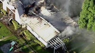 Guest house barn catch fire in Parkland [upl. by Ridglea966]