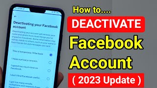 How to DEACTIVATE Facebook Account  2023 Update [upl. by Icram]