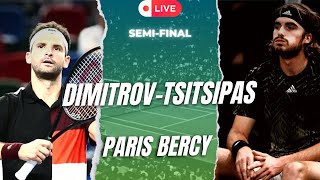 Grigor Dimitrov vs Stefanos Tsitsipas  Paris Bercy Masters  SemiFinal  LIVE WATCHALONG [upl. by Adnaval122]