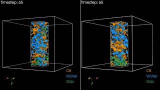 Visualization of threephase flow of water in mixedwet Ketton Limestone [upl. by Anitra]