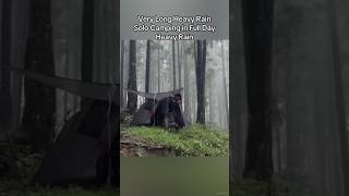 Very Long Heavy Rain  Solo Camping in Full Day Heavy Rain bushcraft camping build [upl. by Nwahsan]