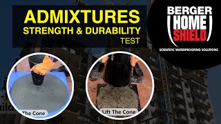 BERGER Home Shield Admixtures Strength amp Durability Test  Admixtures Used In Construction [upl. by Nerral]