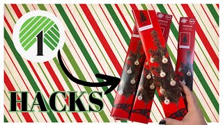 Watch Dollar Tree Mini Trees 🌲Become STUNNING Christmas Decor [upl. by Aimar]