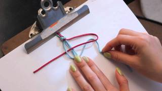 DIY How to Tie A Basic Square Knot Friendship wrap bracelet tutorial [upl. by Rogers966]