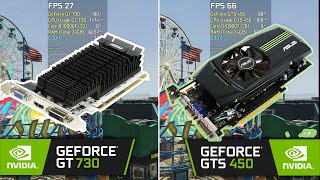 GT 730 vs GTS 450  Test in 5 Games [upl. by Ettenel288]