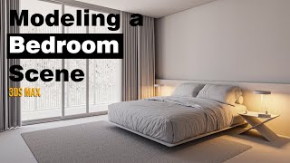 Modeling Interior In 3ds Max  Bedroom rendering workshop [upl. by Fenton]