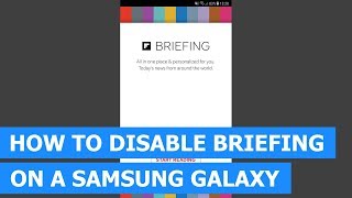 How to disable Flipboard Briefing on a Samsung Galaxy step by step [upl. by Nannarb]