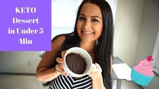 KETO Dessert in less than 5 minKETO Mug Cake [upl. by Gearhart378]