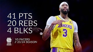 Anthony Davis 41 pts 20 rebs 4 blks vs Pacers 2024 NBA Cup Final [upl. by Riem]