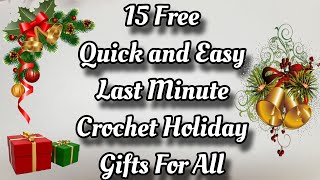 15 Quick and Easy LAST MINUTE Crochet Holiday Gift Tutorials PART 1 [upl. by Asinet]